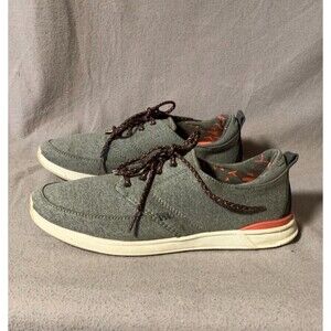 Reef Shoes Womens 8‎ Rover Casual Sneakers RF008205 Gray Fabric Lace Up Low Top